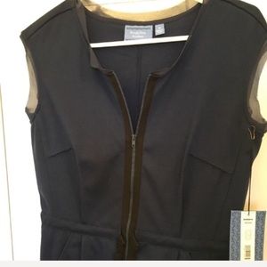 NEW navy zipper Vera Wang shell dress